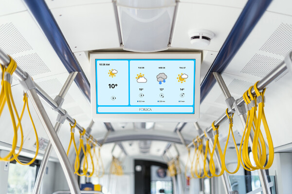 Weather forecast in bus screen – public transportation